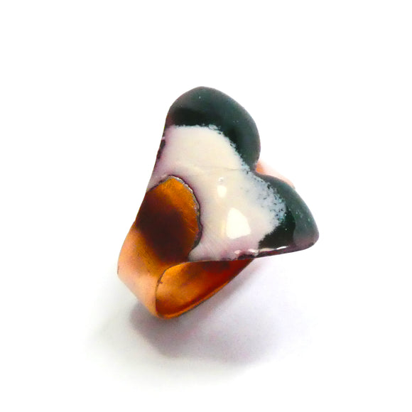 Dancing Is Like Flying Copper & Enamel Ring