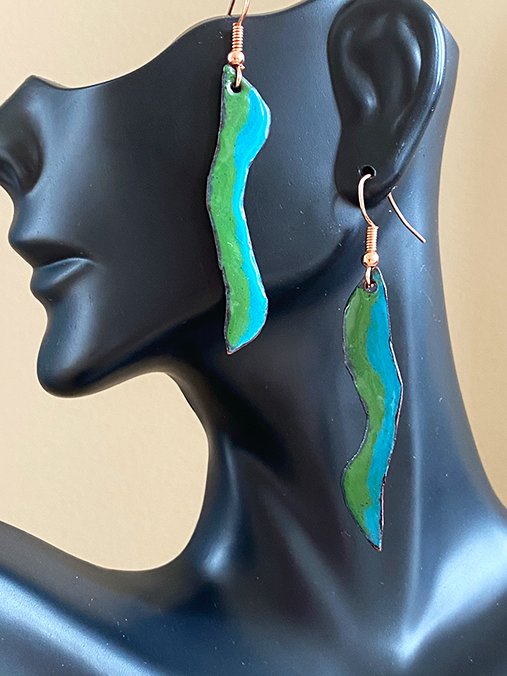 Aquarius Enamel Earrings