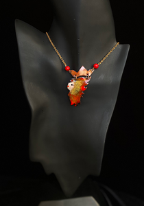 LEO Corals and Enamel Necklace