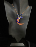 Moon Faces lapis lazuli & Enamel Necklace