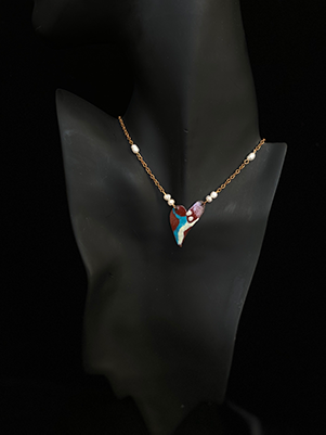 The Walce Pearls & Enamel Necklace