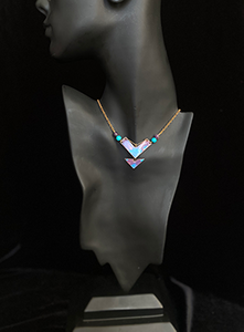 Sagittarius Turquoise & Enamel Necklace
