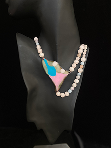 A Lasting Love Rose Quartz & Enamel Necklace