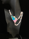 A Lasting Love Rose Quartz & Enamel Necklace