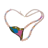 A Lasting Love Rose Quartz & Enamel Necklace