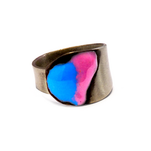 A Lasting Love Enamel Silver Ring