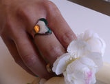 Dancing Is Like Flying Copper & Enamel Ring