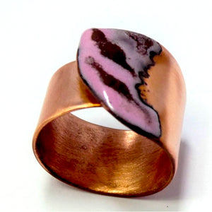 Windy Days Copper & Enamel Ring