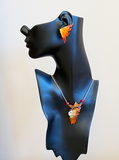 LEO Corals and Enamel Necklace